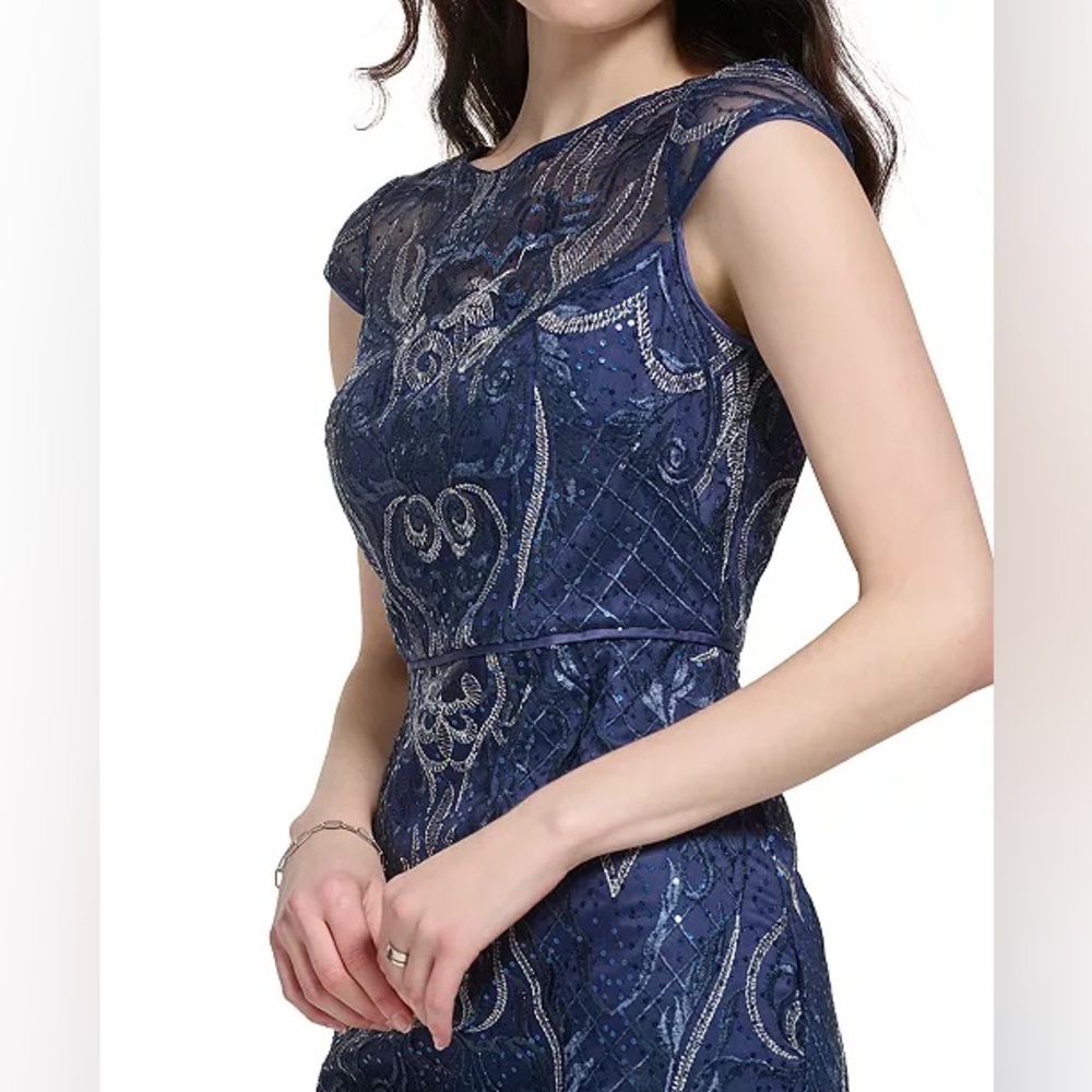 Vince Camuto - Women's Embellished Cap-Sleeve Dress